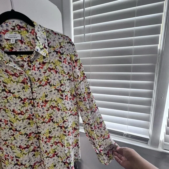 & Other Stories Yellow and Red Floral Blouse - Picture 7 of 7